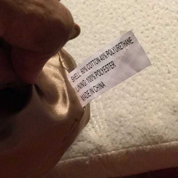 EUC,Iman trapezoid Black Denim Bag,Camel faux leather,Over arm handlesGoldzipper - Picture 12 of 16